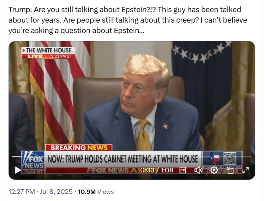 US Department of Justice / Federal Bureau of Investigation, July 6, 2025