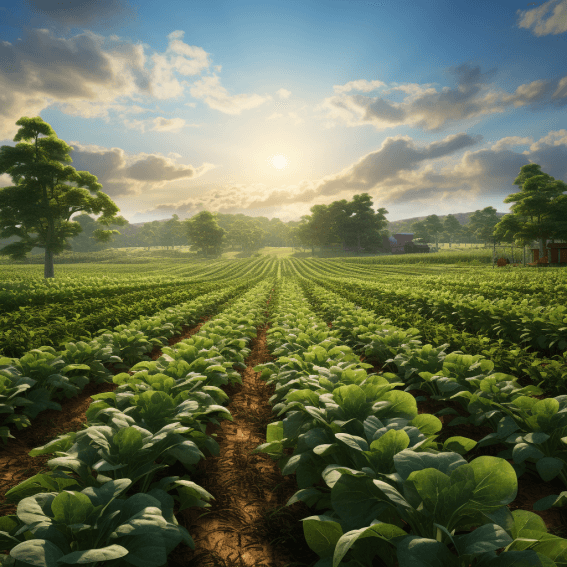 harperh_rows_of_plants_growing_on_a_farm_realistic_847e8c08-7d69-4bd3-b92d-fd40c1600844.png